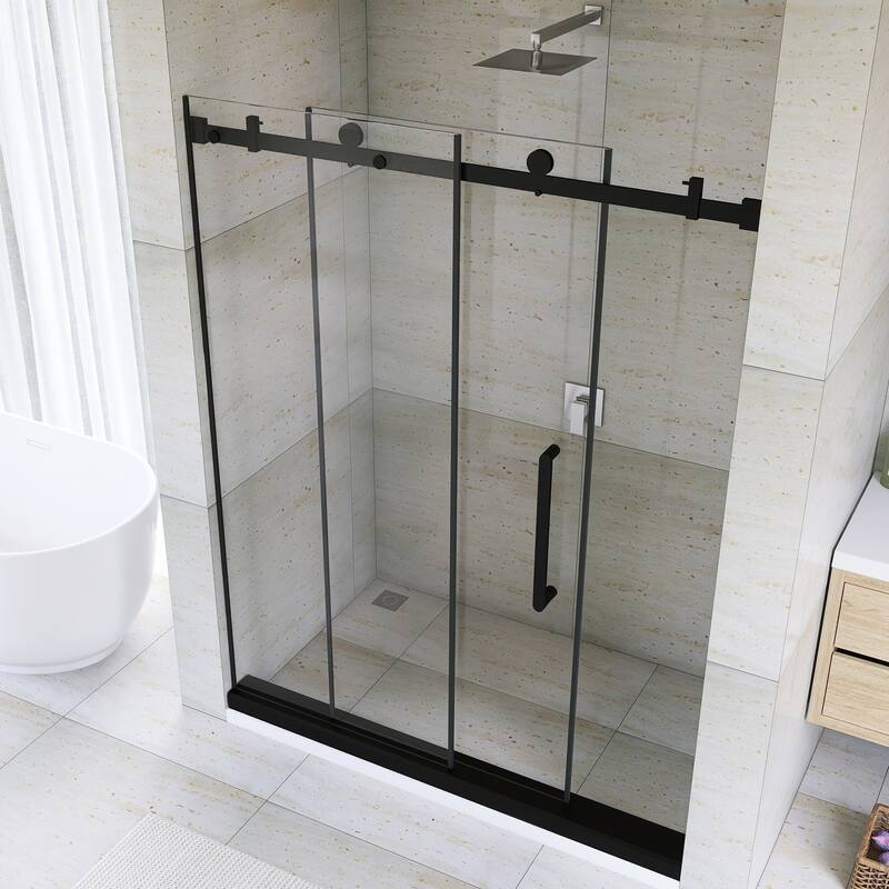 60" x 76" Sliding Frameless Shower Door - 60'' x 0.38'' x 76''
