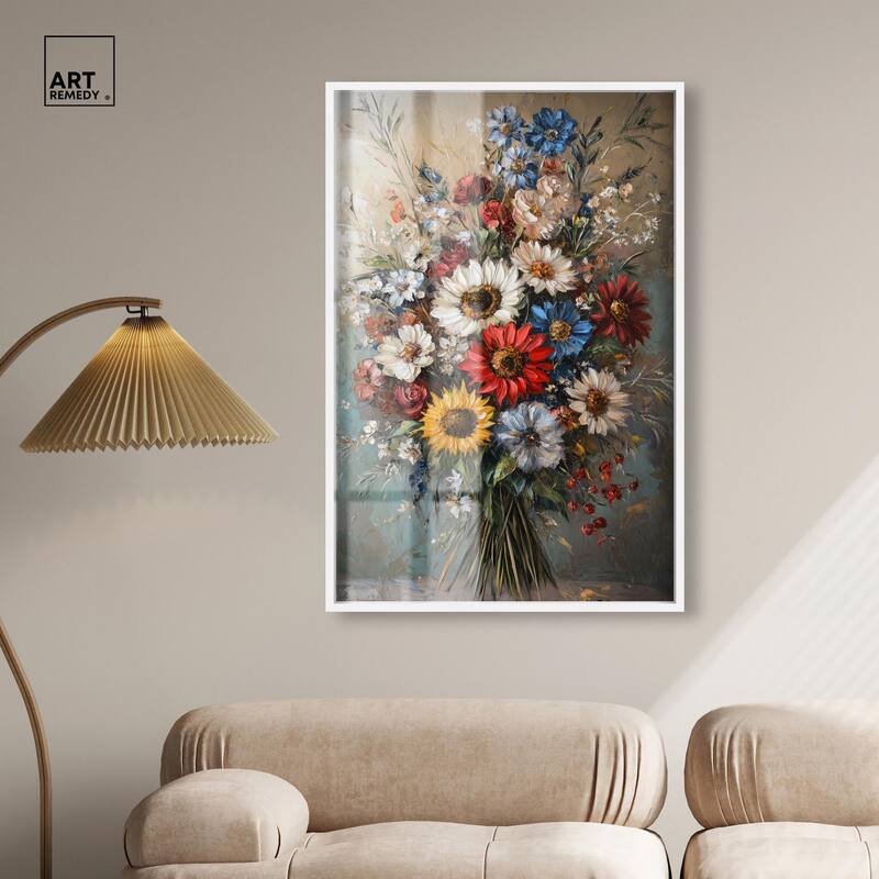 Symphony of Flowers I Shadowbox by Art Remedy