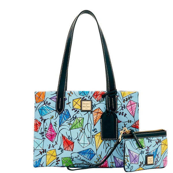 Dooney & Bourke Kite Sm Shopper & Med Wristlet (Introduced by Dooney & Bourke at $228 in Feb 2017) - sky