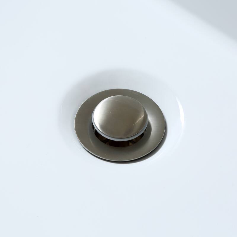 Luxier DS03-T Bathroom Sink Push Pop-Up Drain Stopper with No Overflow
