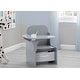 preview thumbnail 9 of 19, MySize Chair Desk with Storage Bin - Greenguard Gold Certified Grey