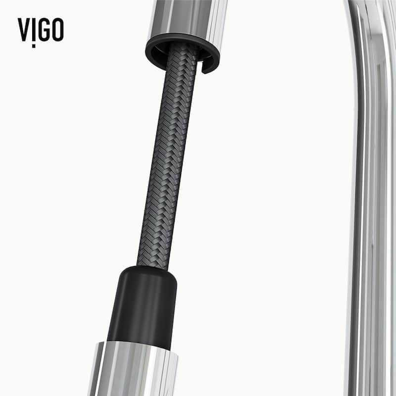 VIGO Greenwich 18" H Single Handle Pull-Down Sprayer Kitchen Faucet with Touchless Sensor