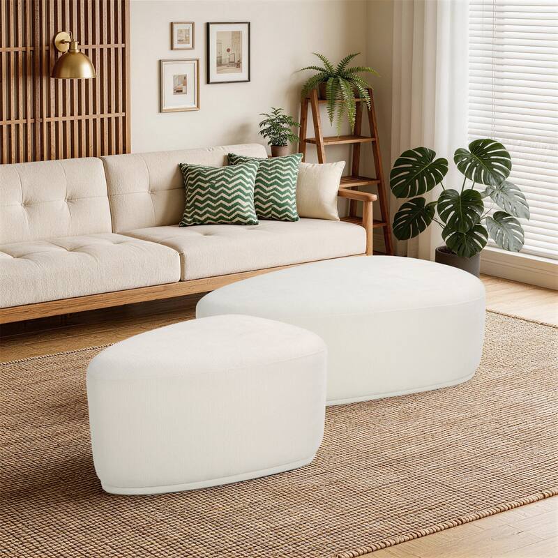 Oversized Triangle Cocktail Ottoman (Set of 2)