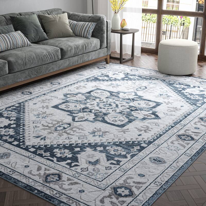 Linx Shabby Chic Medallion Indoor Area Rug