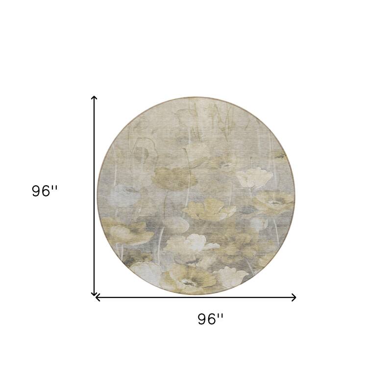HomeRoots Floral Transitional Rectangle Outdoor Rug