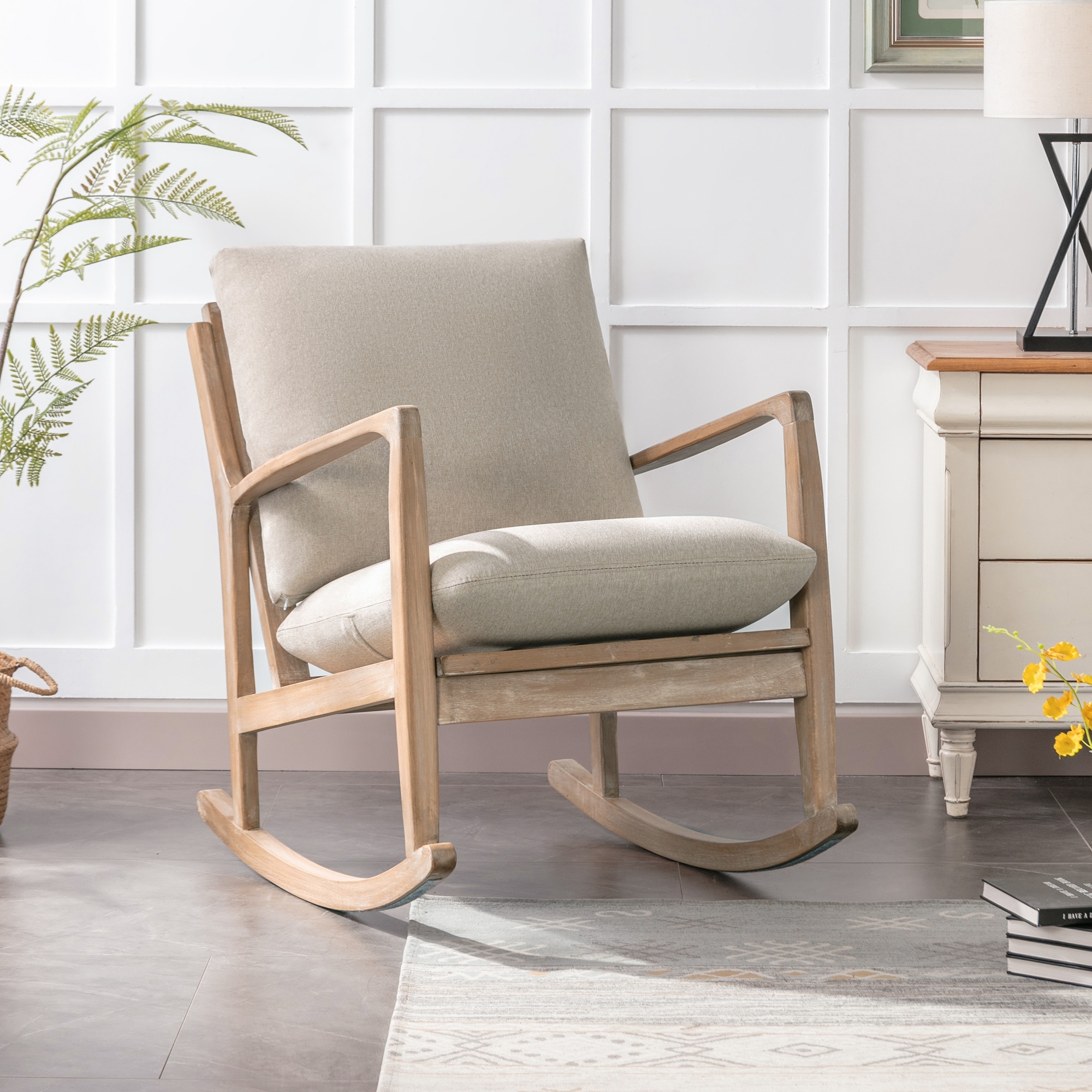 Upholstered rocking chair for nursery top