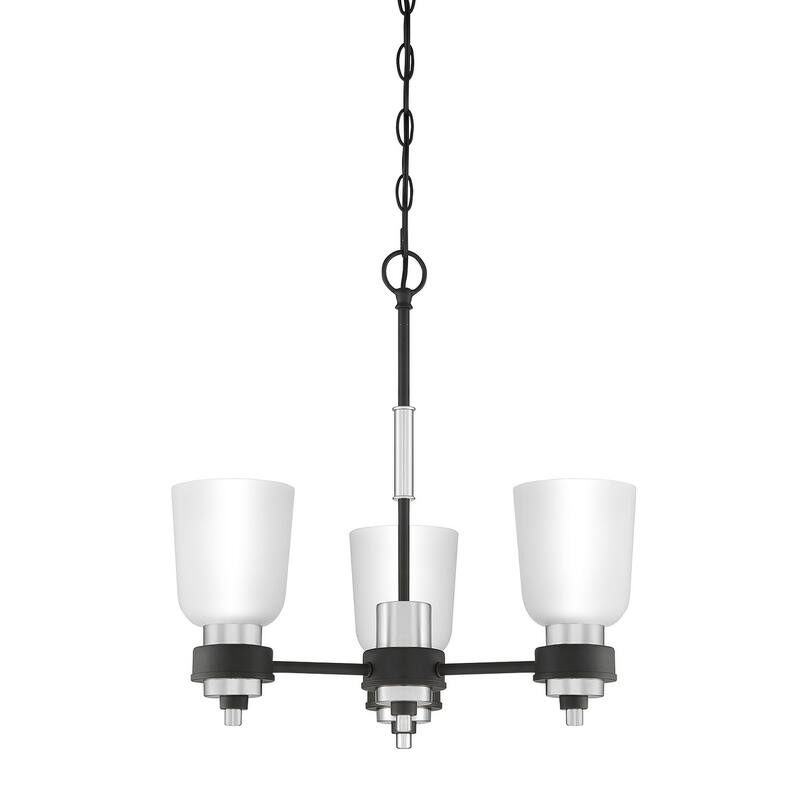 Quoizel Conrad 3-Light 19" Transitional Chandelier in Brushed Nickel