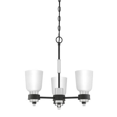 Quoizel Conrad 3-Light 19" Transitional Chandelier in Brushed Nickel