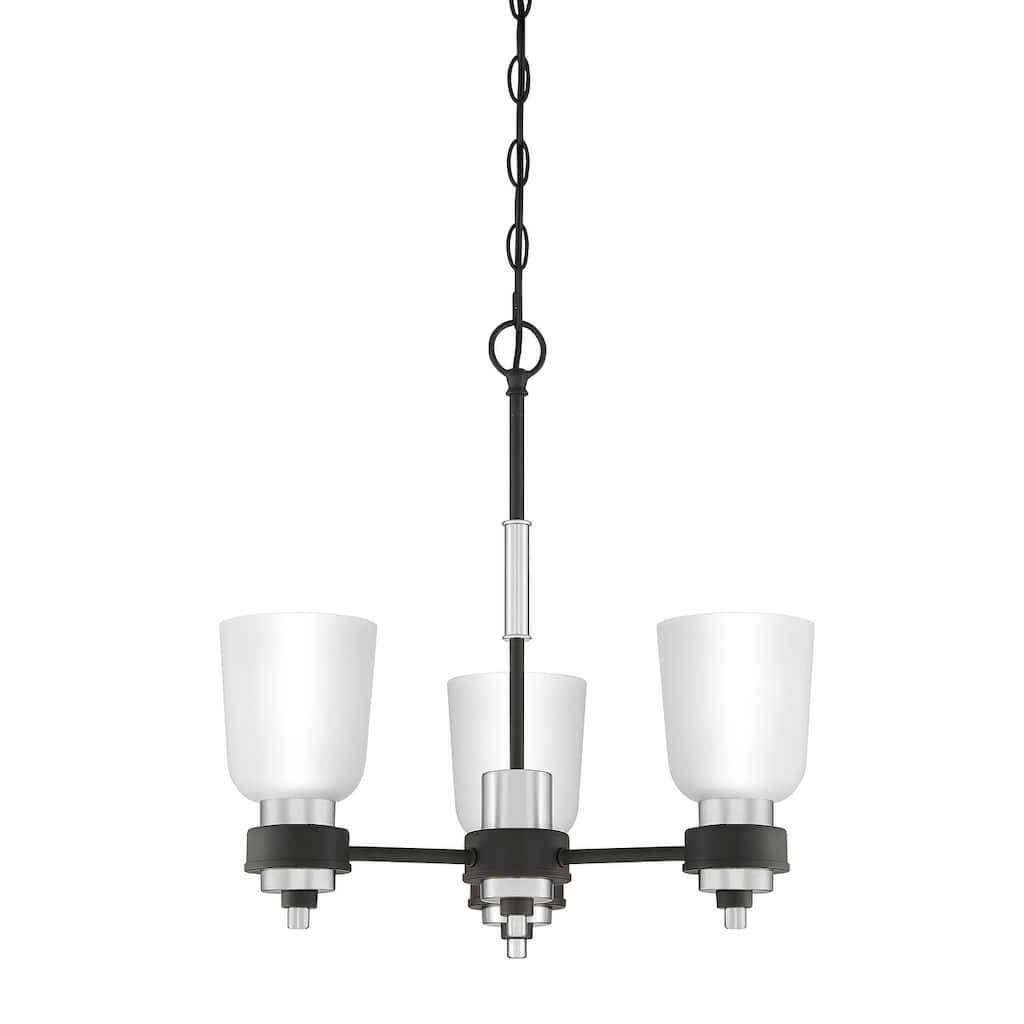 Quoizel Conrad 3-Light 19" Transitional Chandelier in Brushed Nickel