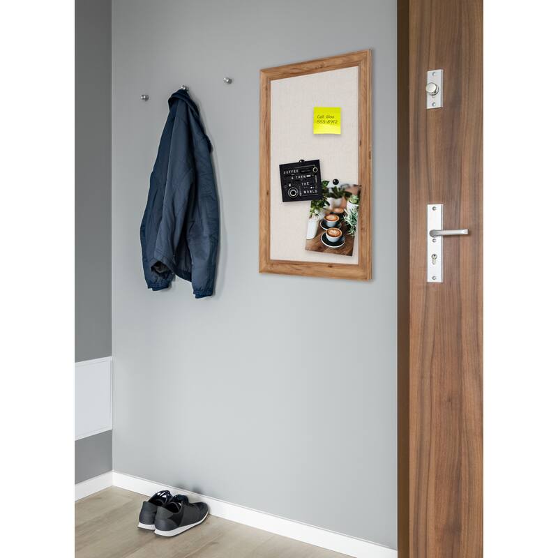 DesignOvation Macon Framed Linen Fabric Pinboard