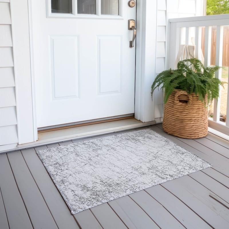 Machine Washable Indoor/ Outdoor Chantille Modern Texture Rug