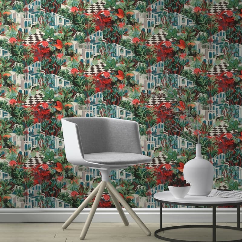Rasch Merian Multicolor Architectural Wallpaper