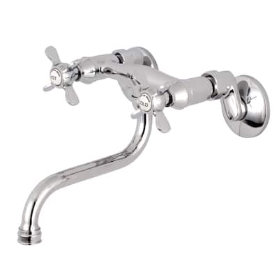 Kingston Brass Essex Two-Handle 2-Hole Wall Mount Bathroom Faucet