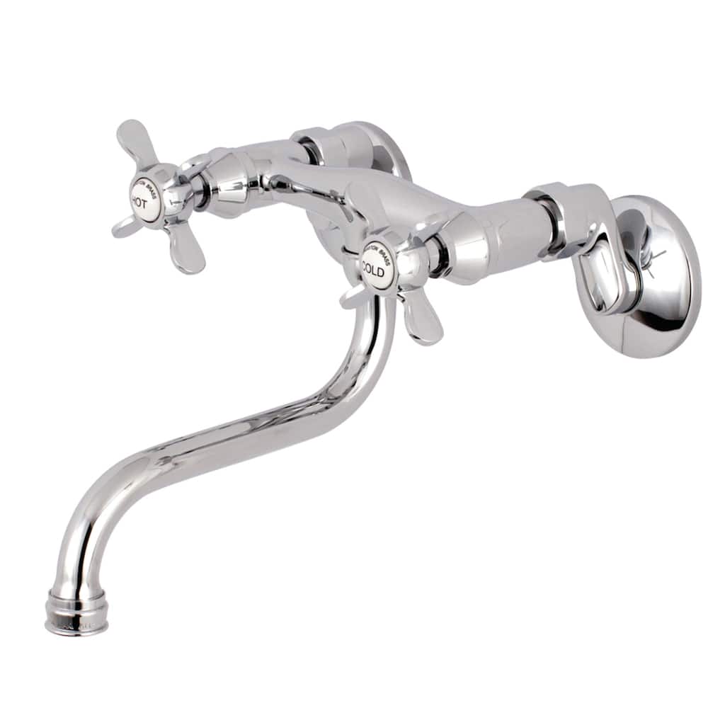 Kingston Brass Essex Two-Handle 2-Hole Wall Mount Bathroom Faucet