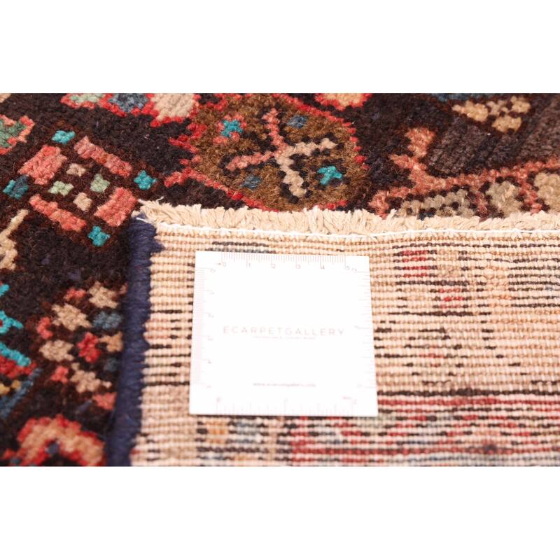 ECARPETGALLERY Hand-knotted Andelz Dark Navy, Red Wool Rug - 2'11 x 15'2