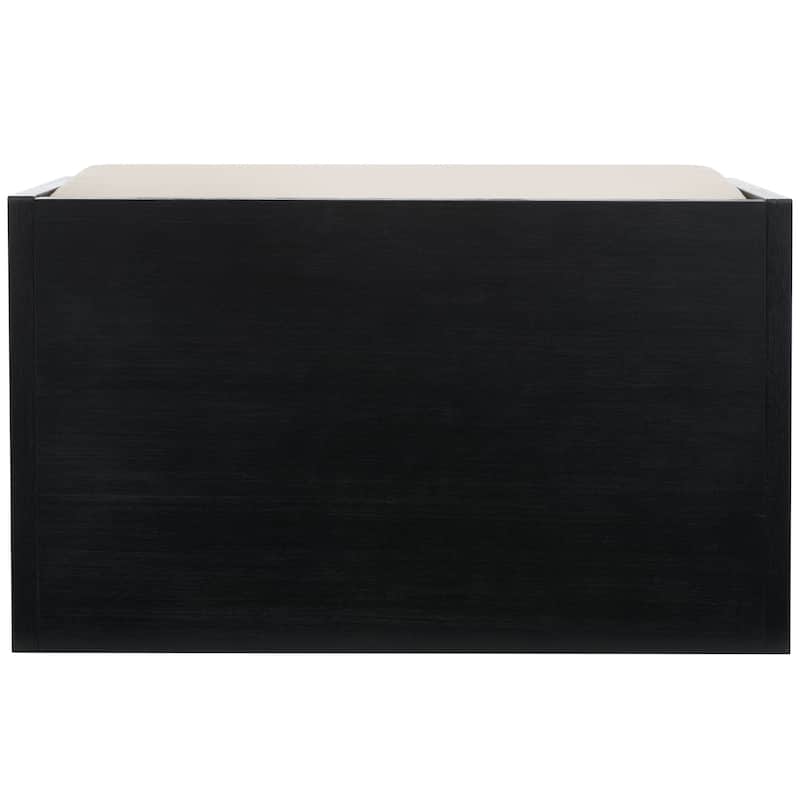 SAFAVIEH Roseanna Shoe Storage Bench Oak / Beige - 34" W x 18" D x 21" H - 34Wx18Dx21H