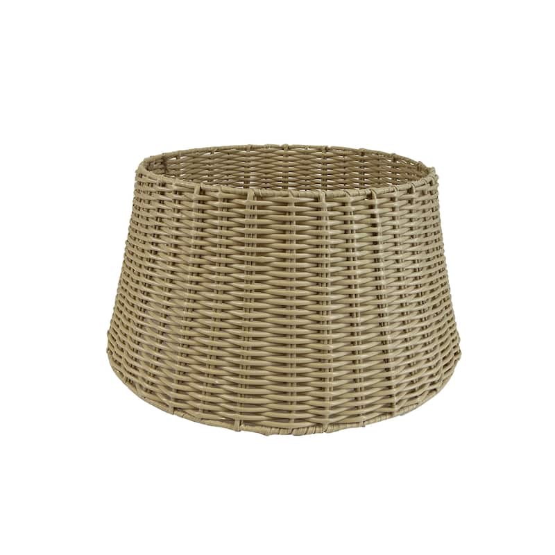 JoJo Fletcher Resin Wicker CHRISTMAS Tree Collar - Beige - 20" x 15" x 10"