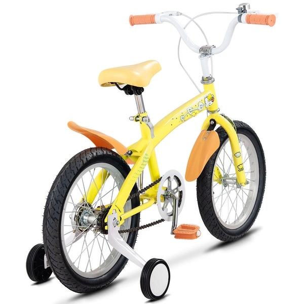 yellow childrens bike