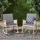 preview thumbnail 2 of 0, Casa Acacia Wood Rocking Chairs (Set of 2) by Christopher Knight Home Light Gray + Dark Gray