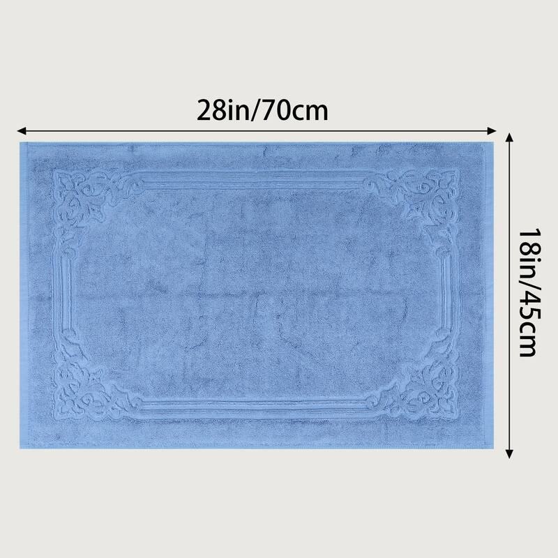 Bath Mat for Bathroom, Cotton Absorbent Floor Mats Quick Dry Towel for Hotel Spa Shower Bathtub Rug