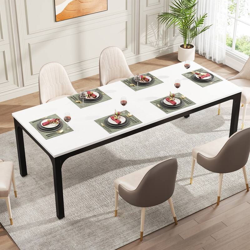 78.7-inch Long Kitchen Dining Table for 6-8