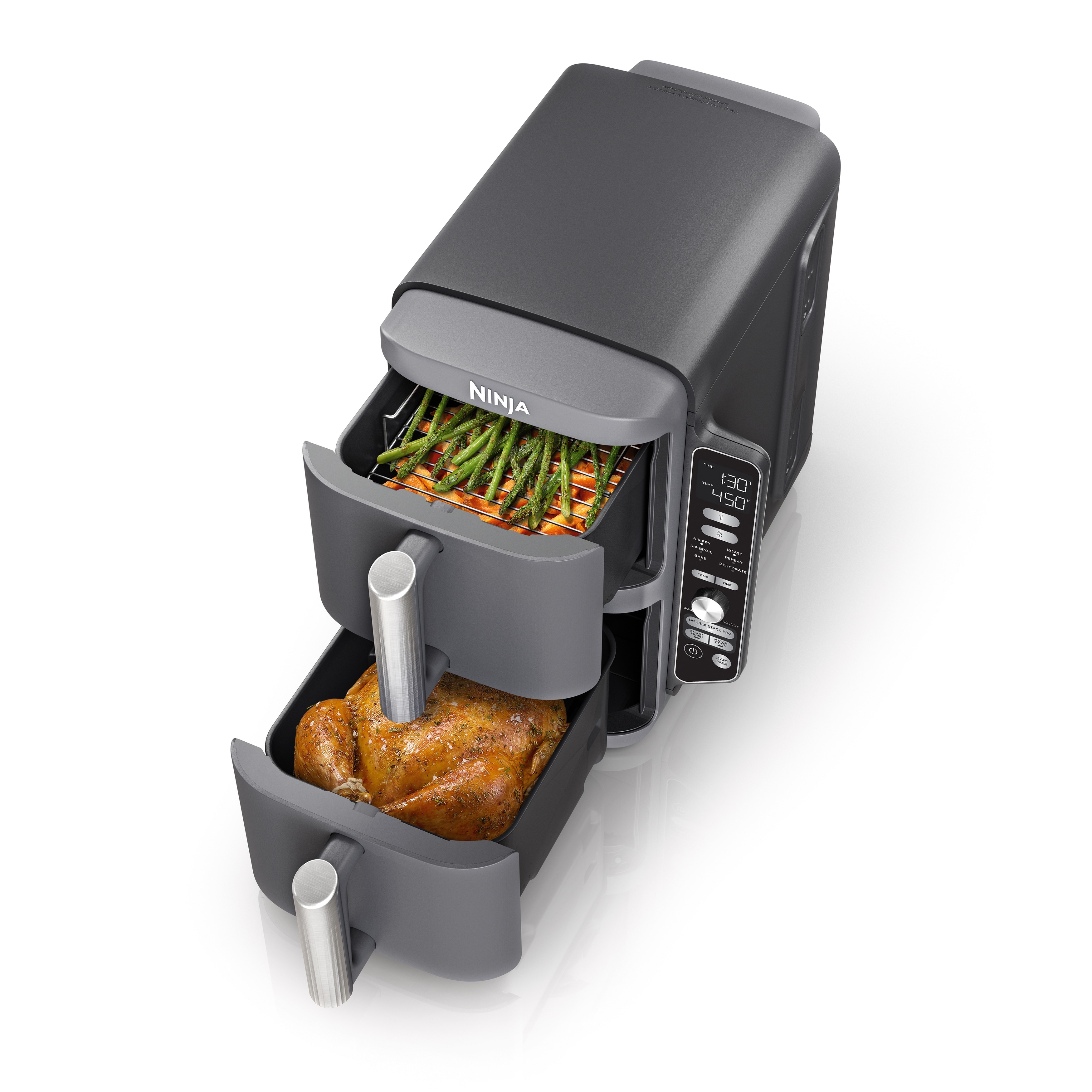 スーパーセール 目玉商品 Air 2-Basket 6-in-1, QT, 10 XL DoubleStack Ninja Fryer Bed - リラクゼーショングッズ
