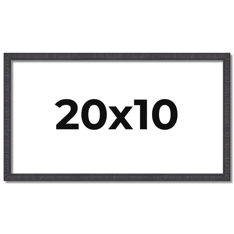 20x10 Frame Brown Solid Wood Picture Frame - Complete Modern Photo