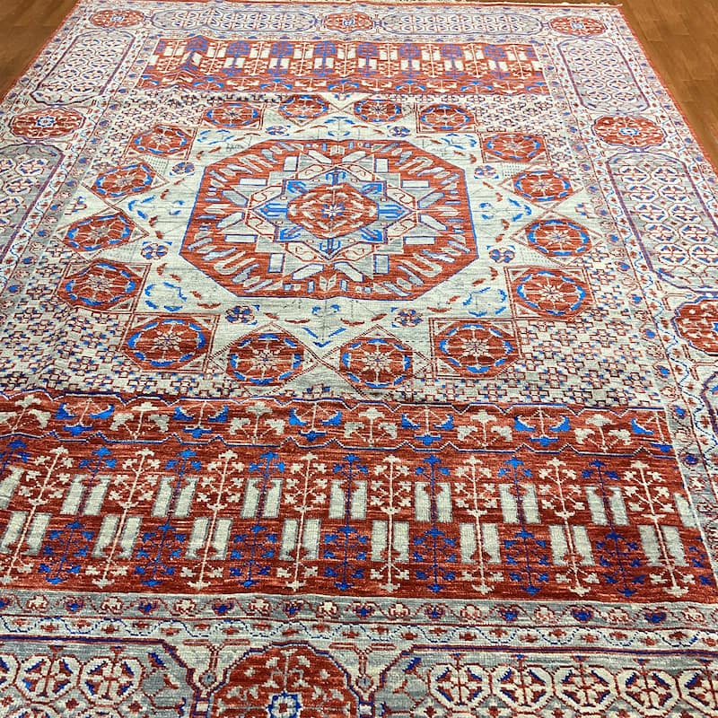 HERAT ORIENTAL Handmade Indo Mamluk Wool Rugs - 9'10" x 14'