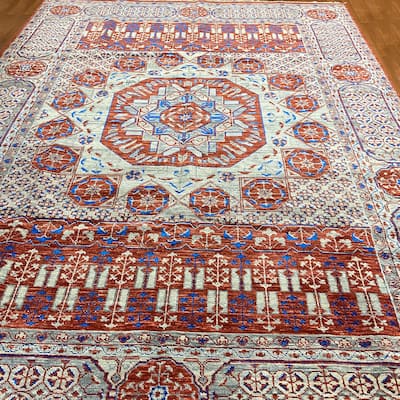 HERAT ORIENTAL Handmade Indo Mamluk Wool Rugs - 9'10" x 14'