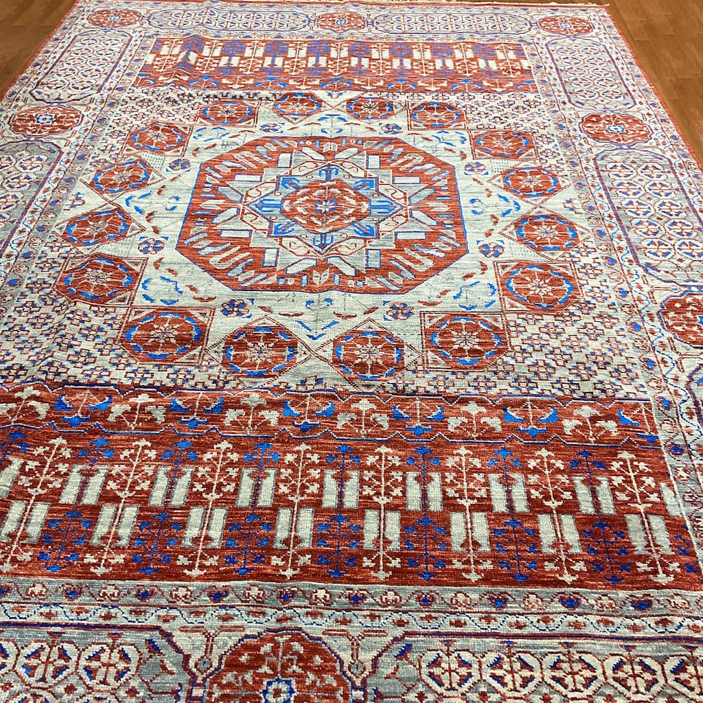 HERAT ORIENTAL Handmade Indo Mamluk Wool Rugs - 9'10" x 14'