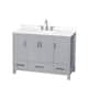 Option Gray / White Quartz Top / Brushed Chrome Hardware