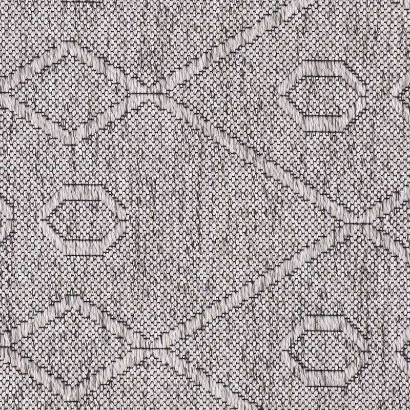 Alameda Solid Color Geometric Machine Washable Indoor Area Rug