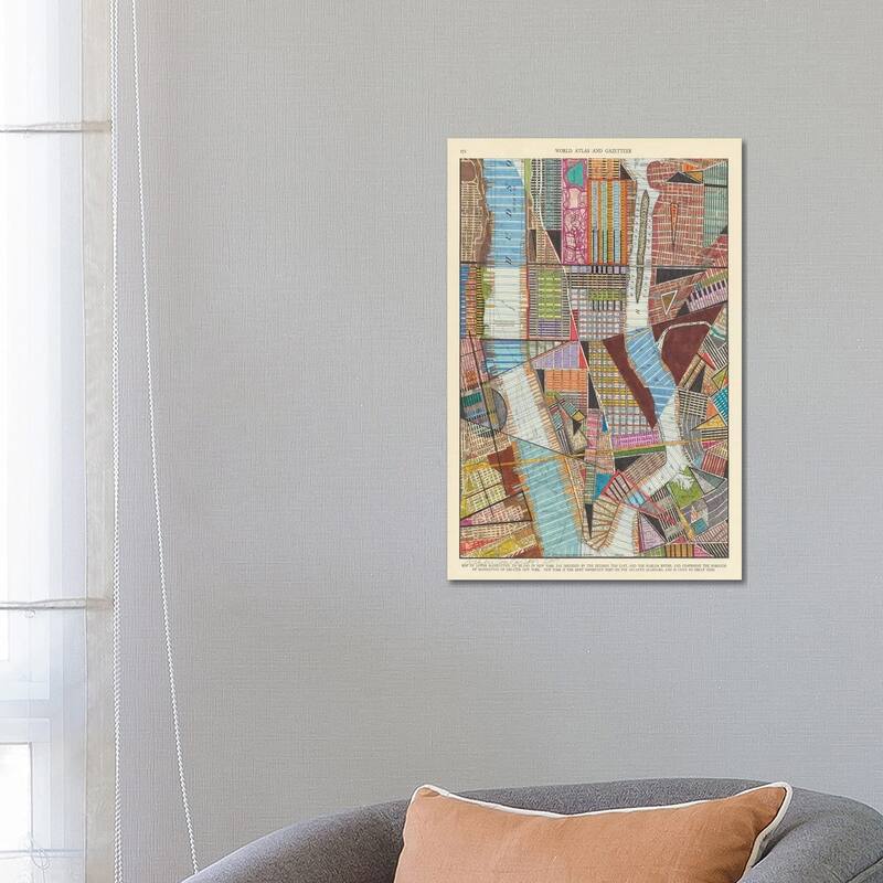 iCanvas "Modern Map of New York II" by Nikki Galapon Canvas Print - 26x18x1.5