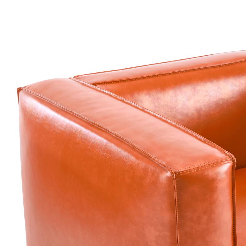 Goyette Faux Leather Club Chair by Christopher Knight Home