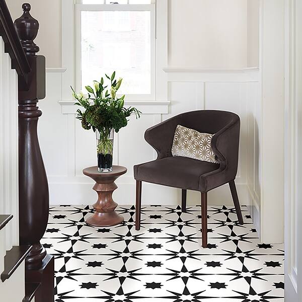 Shop Brewster Fp2948 Altair 12 X 12 Quilted Star Black And White