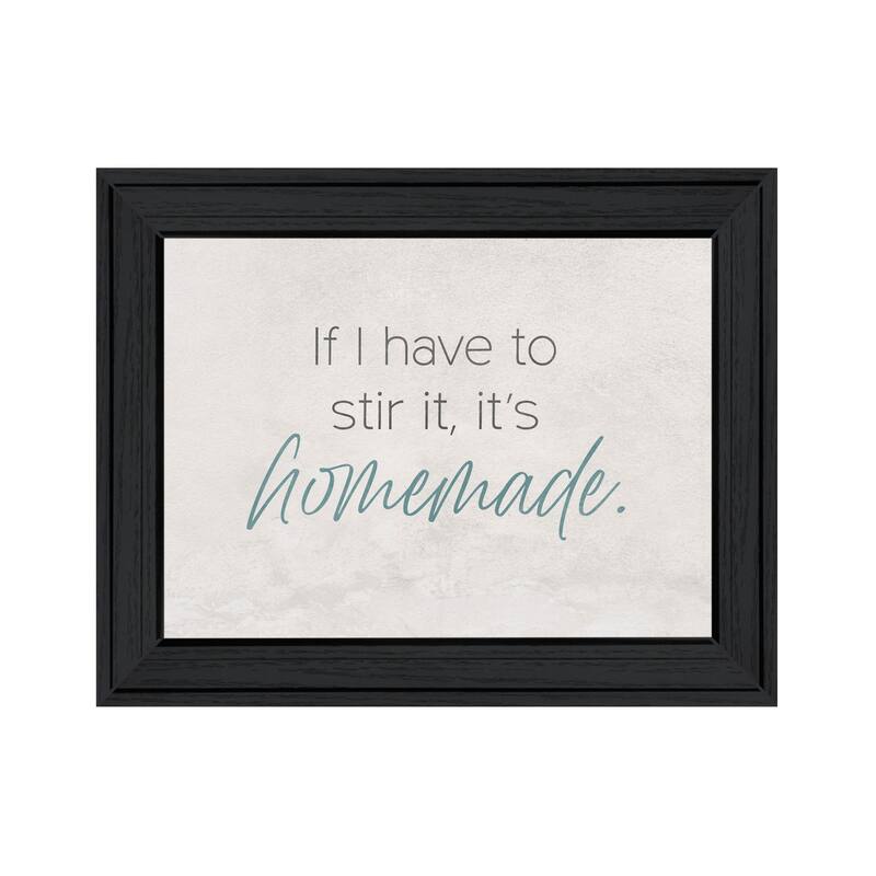 TrendyDecor4U Contemporary "It's Homemade" Framed Print Wall Art - Charcoal