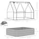 Outsunny Raised Steel Garden Bed with Greenhouse Cover - 50" L x 37.5" W x 36.25" H