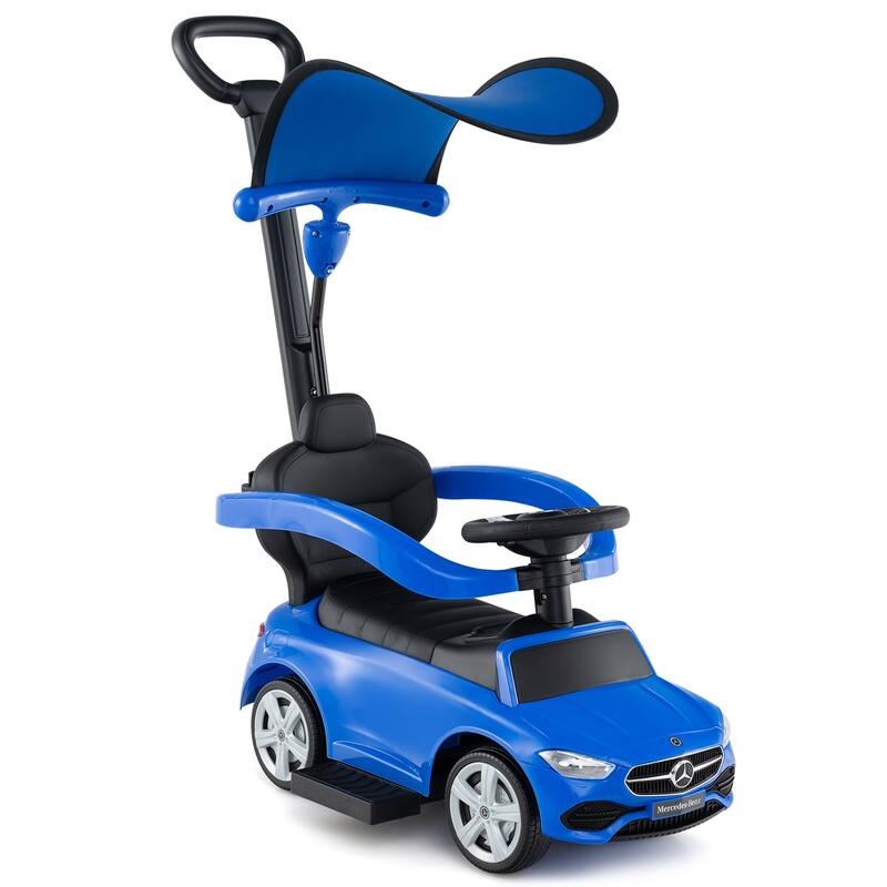 Costway Kids Ride on Push Car Mercedes-Benz Licensed 3-in-1 Sliding