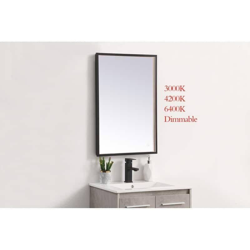 Indigo Home 20x30 inch LED mirror with adjustable color temperature