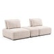 preview thumbnail 30 of 115, Furniture of America Lyndon 3-Piece Modular FSC & OEKO TEX Loveseat Sofa with Ottoman Rectangular Ottoman - Light Brown Chenille