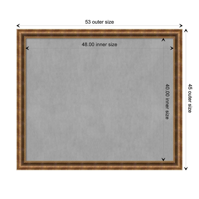 Amanti Art Manhattan Bronze Framed Magnetic Board - Board Size 48x40
