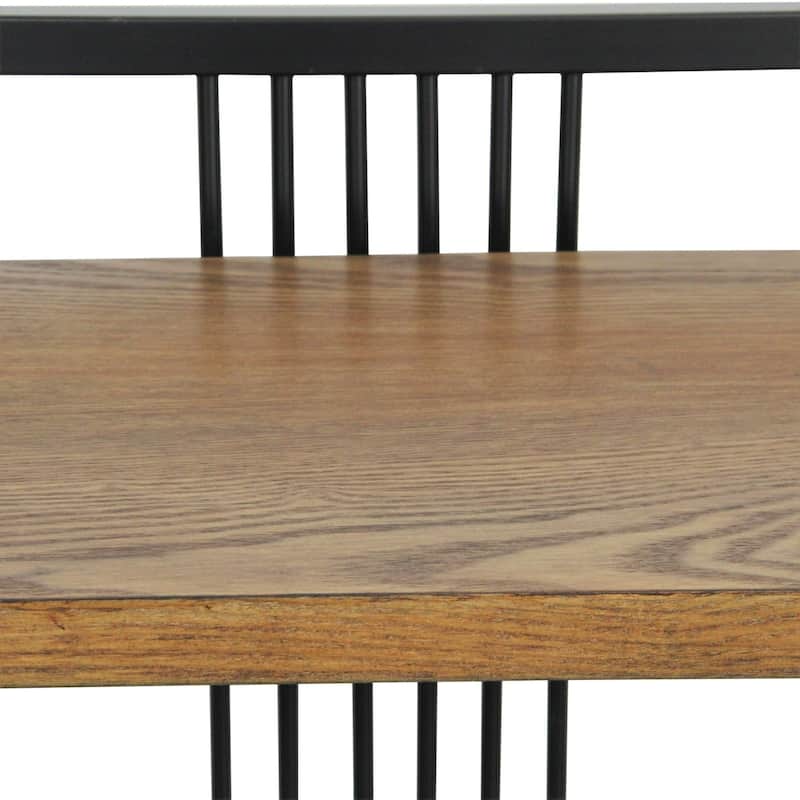 3-Tier Handmade Display Shelf - 34.5" - Brown and Black