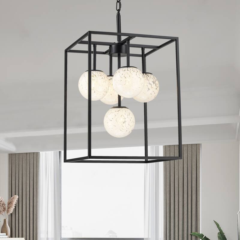 Diana 5-Light Contemporary Foyer Hall Chandelier - 18 in.Wide