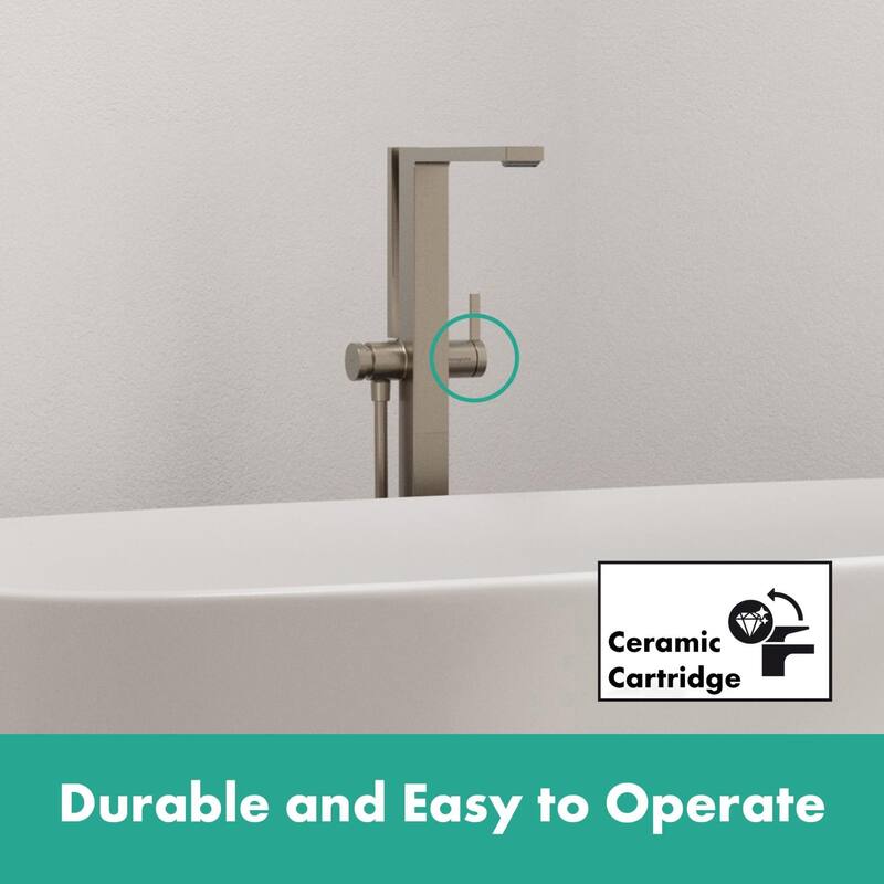 Hansgrohe 73445 Tecturis E Floor Mounted Tub Filler with Built-In