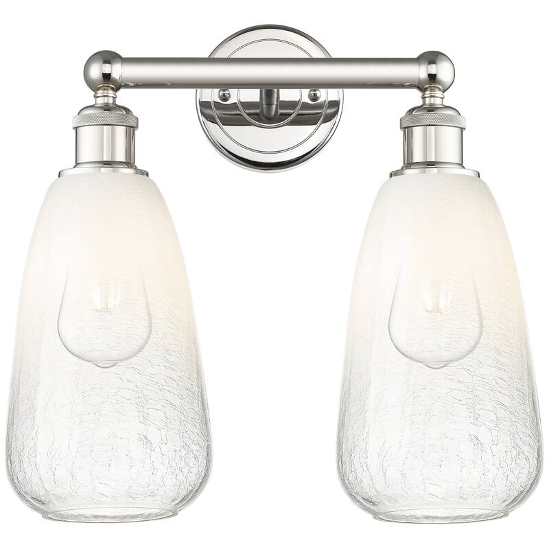 Innovations Lighting 616-2W-16-15 Brookhaven Almond Vanity Brookhaven - Polished Nickel / Opal