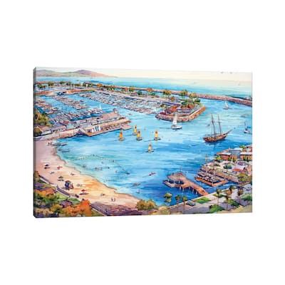 iCanvas "Dana Point Harbor" by Bill Drysdale Canvas Print