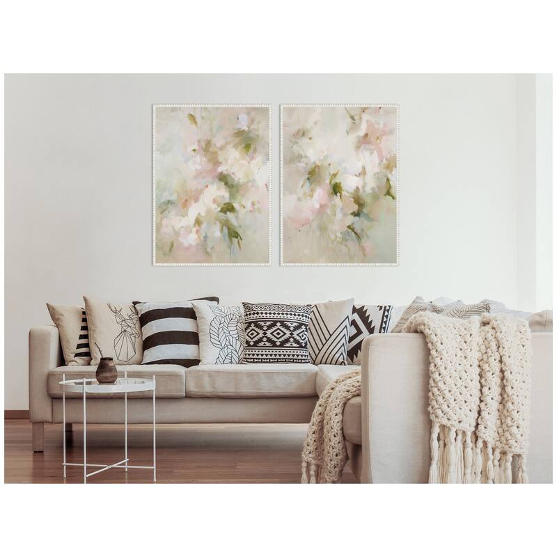 Kate and Laurel Bloom No. 1 & No. 2 2 Piece Framed Canvas Wall Art Set by Amy Lighthall