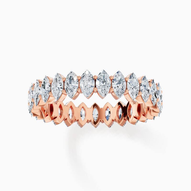 Auriya 14k Gold Marquise North-South Lab Grown Diamond Eternity Band 2.70 - 10.50 ct. tw. (F-G, VS)