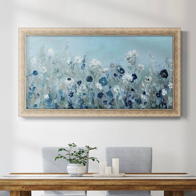 Teal Light Garden Premium Framed Canvas- Ready to Hang