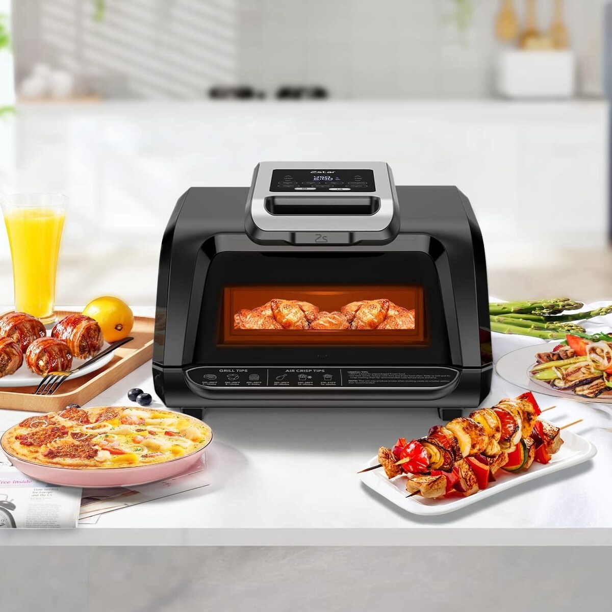 Danby Smokeless Indoor Grill & Griddle - 1800W, Dual Zone, Reversible Plates, Advanced Air Filter System